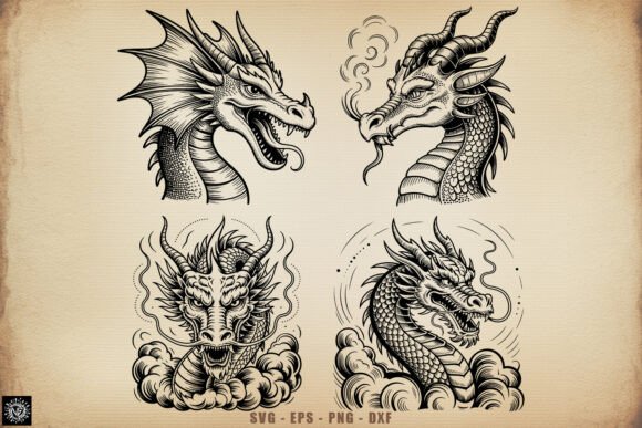 5 Dragon Head SVG Bundle: A Practical Guide to Fantasy-Themed Vector Art