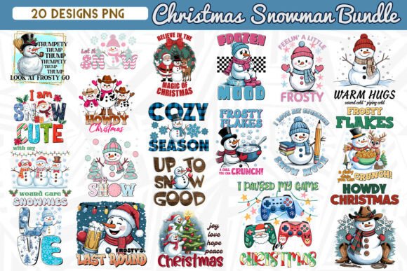 Christmas Snowman Sublimation Bundle: A Winter Wonderland of Creative Possibilities
