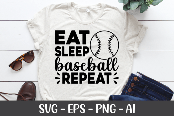 Eat Sleep Baseball Repeat SVG Bundle