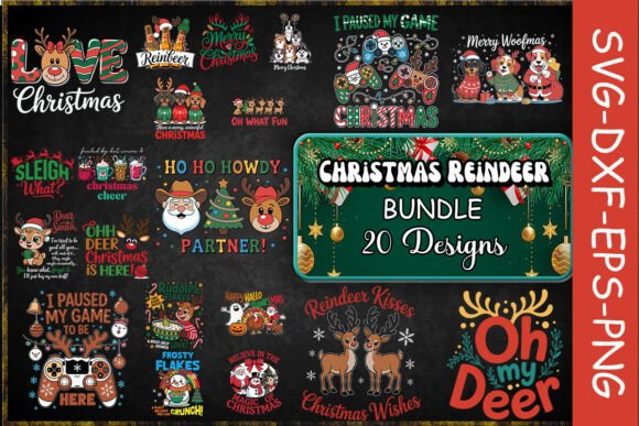 Embracing Festive Creativity: A Deep Dive into the Christmas Reindeer SVG Bundle and Its Design Universe