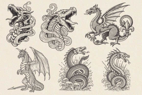 Engraved Dragon Serpent SVG: What to Check Before You Buy or Use This Vintage Etching Set