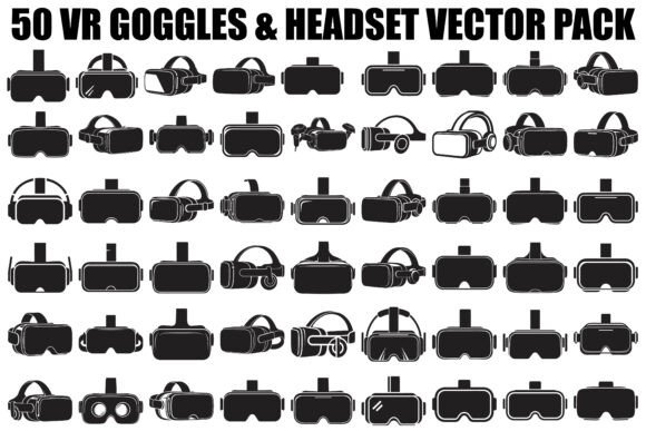 Exploring the Versatility of the 50 VR Goggles Headset Silhouette Vector Collection