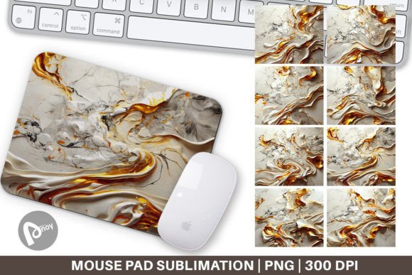 Fluid Marble Elegance: How a Luxury Sublimation Mouse Pad Transforms Your Desktop Experience