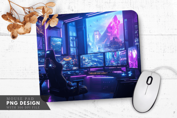 Futuristic Gaming Mouse Pad Sublimation Design Guide
