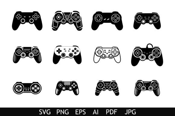 Gaming Controller Icon Vector Set: A Versatile Design Resource for Digital and Print Media