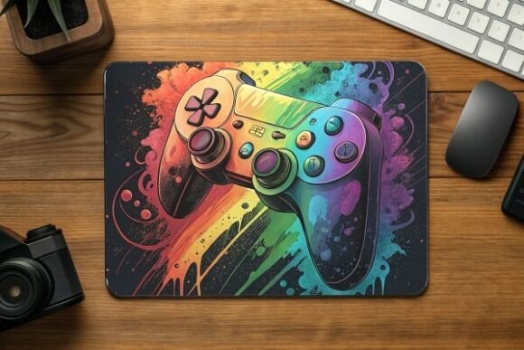 Gaming Controller Mouse Pad PNG for Your Desk Setup