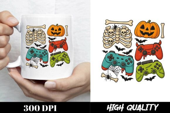 Halloween Skeleton Zombie Gaming Control: The Ultimate Spooky Gamer Design for Kids