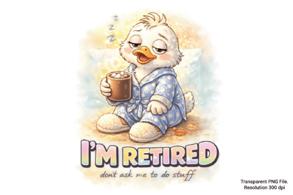 I’m Retired Duck PNG