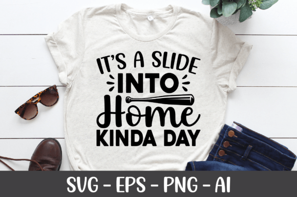 It’s a Slide into Home Kinda Day SVG: A Versatile Baseball Design for Crafters and Small Businesses