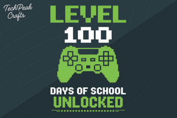 Level 100 Days of School PNG for Creative Classrooms