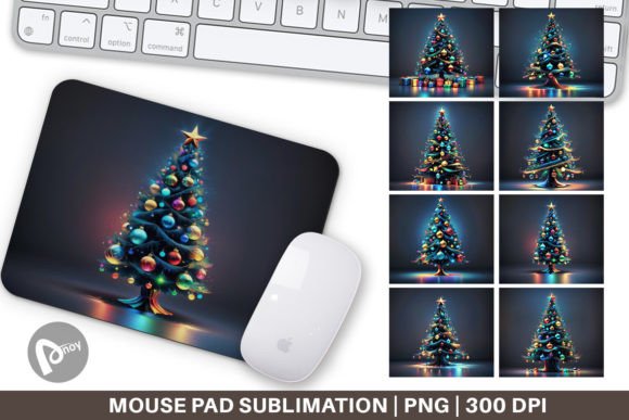Mouse Pad Bright Christmas Tree: Festive Style Meets Desk Comfort