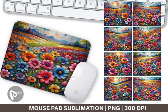 Mouse Pad Field Flower Painting as a Strategic Desk Tool