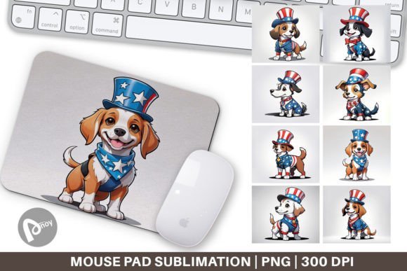 Mouse Pad Patriotic Dog – Design That Works