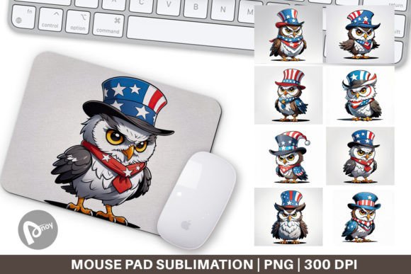 Mouse Pad Patriotic Owl: Practical Design for Everyday Productivity