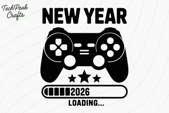 New Year Gaming PNG: A Gamer Controller Design for Your 2026 Celebration