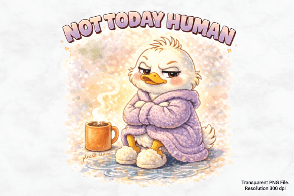 Not Today Human Duck PNG: Adding Cozy Charm and Playful Humor to Your Crafts
