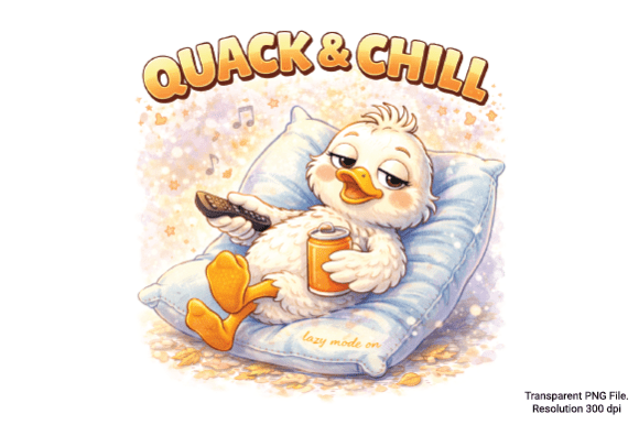 Quack Chill Duck PNG: Cozy Charm & Playful Humor