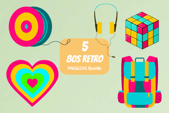 Rediscovering the Neon 80s Tech Geometric Clipart Aesthetic