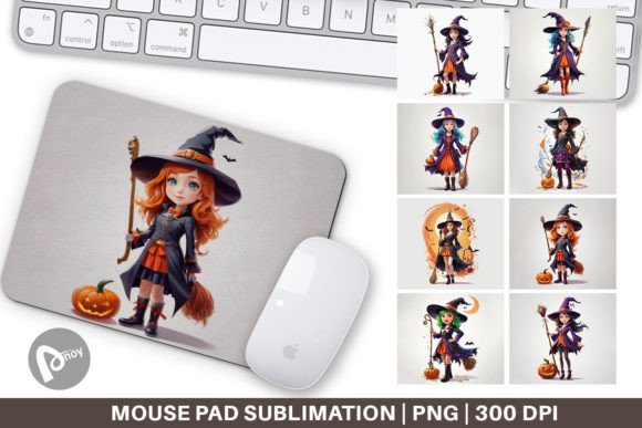 Transform Your Workspace with a Mouse Pad Halloween Witch: Sublimation Design Meets Everyday Productivity